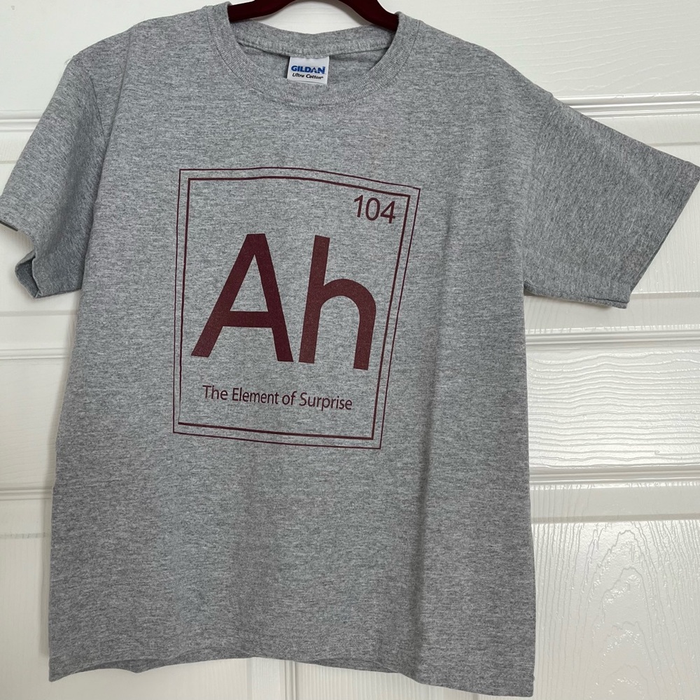 Short-sleeve “Ah” (Element of Surprise) t-shirt, S